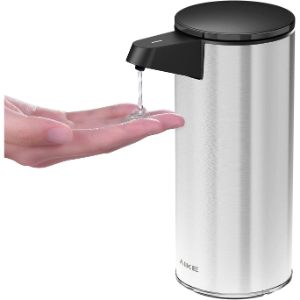 AIKE Dispensador de jabón automático de Acero Inoxidable, 280 ml