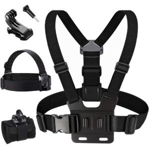 ChuerTech Arnés Camara Deportiva, 3 in 1 Arnés Pecho Gopro + Arnés de Muñeca