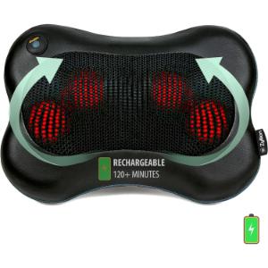 Zyllion Masajeador Shiatsu Espalda y Cuello – Almohada de Masaje Profundo con Calor