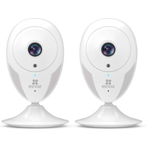 EZVIZ Kit de 2 Camaras Vigilancia WiFi Interior Bebe 1080P, Visión Nocturna