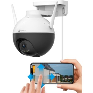 EZVIZ Camara Vigilancia WiFi Exterior 360°,4MP, Visión Nocturna a Color, Defensa Activa