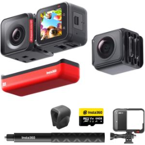 Insta360 One RS Twin Edition On Go Kit - Cámara de acción Impermeable 4K60fps