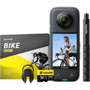 Insta360 X3 Kit de Bici - Cámara de acción 360 Resistente al Agua, Sensor de 1/2", 5.7K