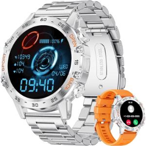 LIGE Reloj Inteligente Hombre, 1.39 Smartwatch con Ritmo Cardíaco, Presión Arterial