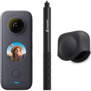 Insta360 One X2 - Cámara de acción de 360 Grados, Incluye Palo Selfie Invisible + Tapa de Lente