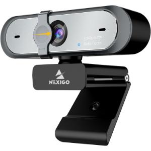 NexiGo N660P 60FPS 1080P Webcam con Enfoque Automático, Micrófonos Duales