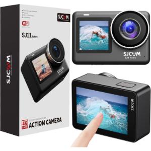 SJCAM SJ11 Cámara Deportiva 4K 30FPS Doble Pantalla WiFi Cámara de Video, 10M Cuerpo 30M