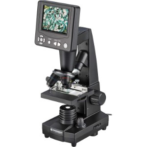 Bresser - Microscopio de enseñanza LCD 8.9cm (3.5) 50x-500x (2000x digital), 5 megapixel