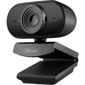 Trust Tolar Full HD 1080p Webcam, 2 Micrófonos Integrados, Enfoque Fijo