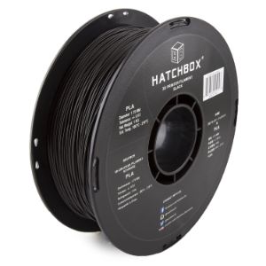 HATCHBOX PLA - Filamento para impresora 3D, tolerancia 0,03 mm, 1 kg, 1,75 mm, negro