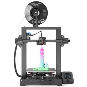 Foto de impresora 3D Creality Ender 3 V2, nivelación automática CR Touch, Plataforma de acero