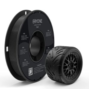 ERYONE TPU Filament 1.75mm, 3D Printer Filament TPU 0.5kg 1 Spool, -0.05mm, 95A, Negro