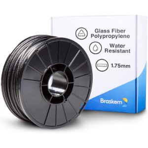 Filamento 3D de fibra de vidrio Braskem - FL500PP-GF - 1.75mm - Fibra de vidrio