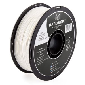 HATCHBOX 1.75mm White ABS 3D Printer Filament - 1kg Spool (2.2 lbs.)