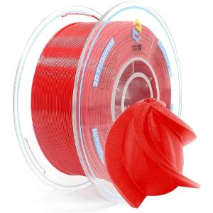 Yousu Filamento PETG 1.75mm, Fuerte，Precisión 0.02mm，Carrete de 1kg, Rojo