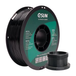 eSUN Filamento PETG 1.75mm, Precisión 0.05mm, 1KG Carrete (2.2 LBS) Negro sólido