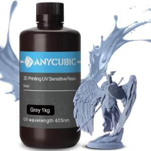 ANYCUBIC Impresora 3D Resina, LCD 405nm Resina Rápida, Joyería, LCD-DLP-SLA 1kg gris