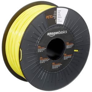 Amazon Basics - Filamento tereftalato de polietileno (PETG), cinta de 1 kg, 1.75 mm, amarillo