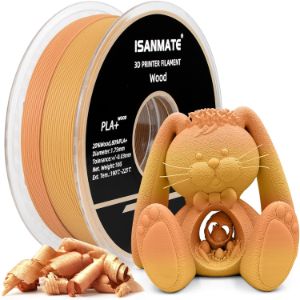 iSANMATE Filamento 20% Madera, Arco Iris Wood PLA 1.75 1kg, Precisión 0.02 mm