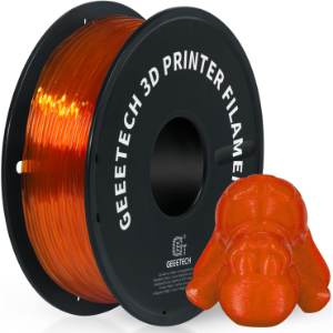 GEEETECH Filamento de TPU de 1,75 mm, precisión 0,02 mm, 1 kg, 1 bobina, transparente verde