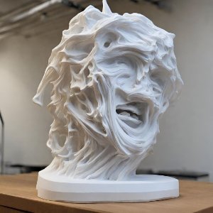 Foto de impresión 3D artística con ácido poliláctico